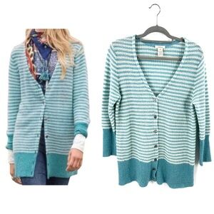 Sundance Cardigan Sweater Womens Medium Petite Wool Mohair Blend Preppy Coastal